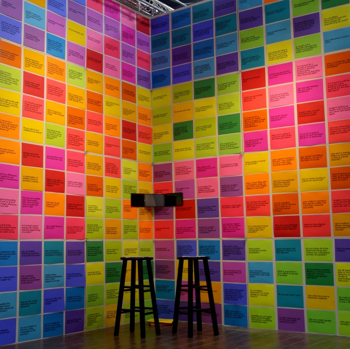 An Example of Theory Art: 256 theories in text, installation, New York City, 2018, Adam Daley Wilson